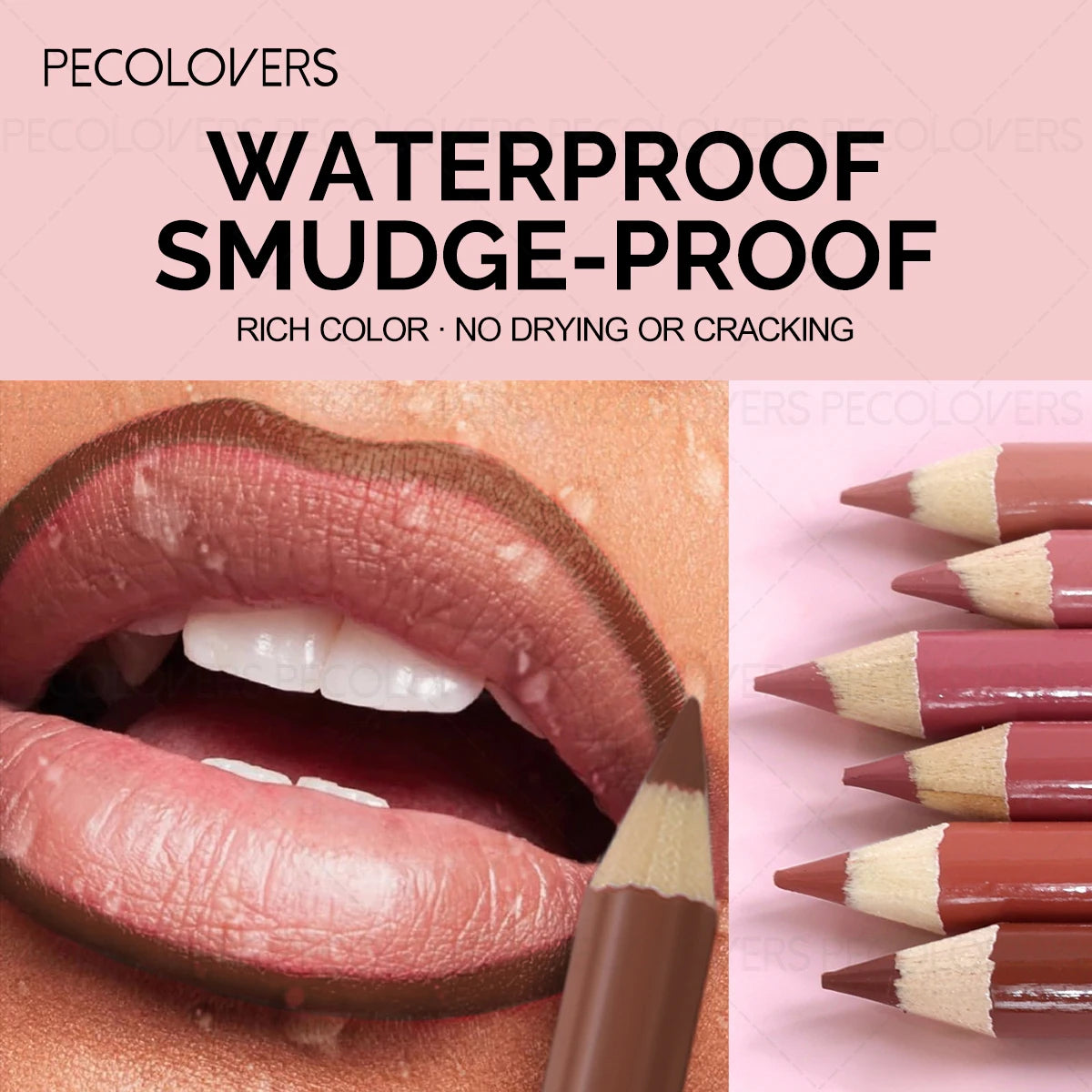2pcs set Moisturizing Lip Balm & Matte Non-stick Cup Lipline，Long-lasting Lip，2-in-1 Matte Lip Liner Lipstick Pen